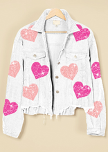 Load image into Gallery viewer, rts: Sequin Heart Corduroy Shacket*
