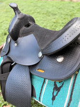Load image into Gallery viewer, Youth Basketweave 12” Saddle w/ Saddle Pad