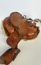 Load image into Gallery viewer, Shelf size Vintage Leather saddle