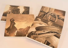 Load image into Gallery viewer, Set of 4 Cowboy Coasters