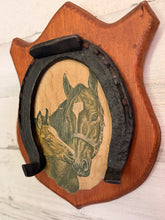 Load image into Gallery viewer, Heavy Horseshoe Horse/Foal Plaque