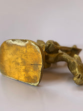 Load image into Gallery viewer, Gold Glazed Chalkware 'Westward Ho' Sculpture