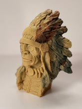 Load image into Gallery viewer, Marbled Chief Bookend Bust