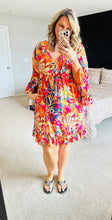 Load image into Gallery viewer, Fuchsia Tropical Pocket Dress