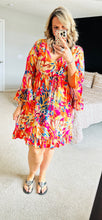 Load image into Gallery viewer, Fuchsia Tropical Pocket Dress