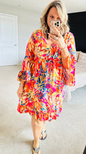 Load image into Gallery viewer, Fuchsia Tropical Pocket Dress