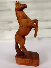 Load image into Gallery viewer, Wooden Carved Rearing Horse