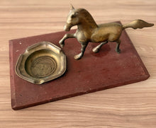 Load image into Gallery viewer, Brass Horse &amp; Ashtray Sculpture