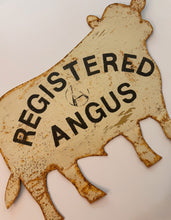 Load image into Gallery viewer, Registered Angus Bull Metal Cut-Out Sign