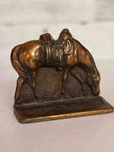 Load image into Gallery viewer, Bronze/Brass Bookend, Grazing Horse