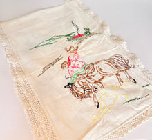 Load image into Gallery viewer, Embroidered Cowboy Table Runner/Dresser Throw