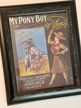 Load image into Gallery viewer, Framed "My Pony Boy" Sheet Music Cover