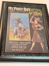 Load image into Gallery viewer, Framed "My Pony Boy" Sheet Music Cover