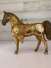 Load image into Gallery viewer, Large Brass Tone Carnival Horse