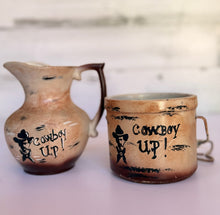 Load image into Gallery viewer, 'Cowboy Up' Stone Pitcher
