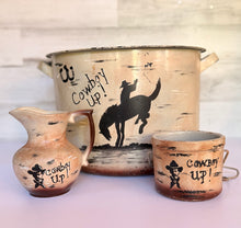 Load image into Gallery viewer, 'Cowboy Up' Stone Pitcher