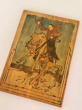Load image into Gallery viewer, Wood Burned Cowboy Art