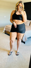 Load image into Gallery viewer, Black Tank + Skort Swimwear