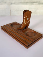 Load image into Gallery viewer, Wooden Boot Double Trinket Tray