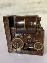 Load image into Gallery viewer, Ceramic Wagon &amp; Cowboy Bookend