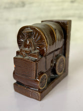 Load image into Gallery viewer, Ceramic Wagon &amp; Cowboy Bookend
