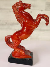 Load image into Gallery viewer, Red Rearing Ceramic Horse