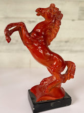 Load image into Gallery viewer, Red Rearing Ceramic Horse