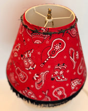 Load image into Gallery viewer, Vintage Cowpoke Lamp-Bandana Fringe Shade