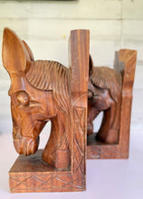 Load image into Gallery viewer, Huge Wooden Horse Bookend Set