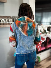 Load image into Gallery viewer, Halsey Aztec Denim Jacket