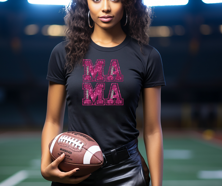 Mama Football Breast Cancer Graphic T (S-3XL)
