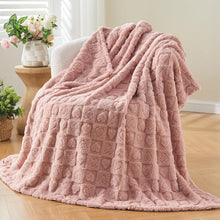 Load image into Gallery viewer, rts: Plush Checker &amp; Heart Blanket