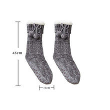 Load image into Gallery viewer, Ready to Ship  | The Meredith - Cozy Fleece lined Pom Socks