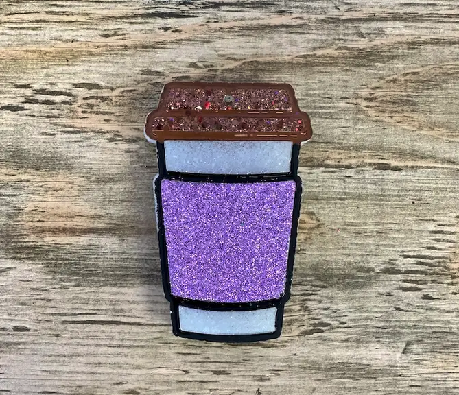 Glitter Sleeve Coffee Cup Car Freshie