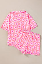 Load image into Gallery viewer, Pocketed Flower Half Sleeve Top and Shorts Lounge Set