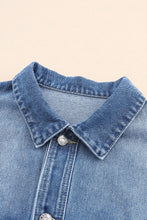 Load image into Gallery viewer, Collared Neck Button Up Denim Jacket