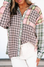 Load image into Gallery viewer, RTS: The Lizzy Plaid-block High Low Shirt