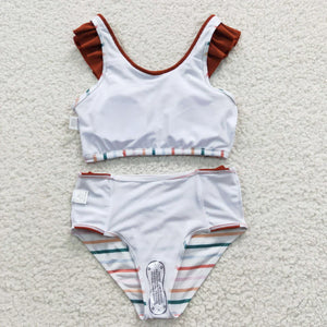 RTS: striped two piece swimsuit