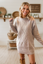 Load image into Gallery viewer, Cable Knit Sweater Dresses