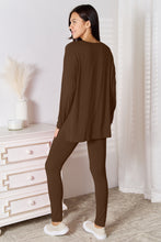 Load image into Gallery viewer, Basic Bae Full Size V-Neck Soft Rayon Long Sleeve Top and Pants Lounge Set