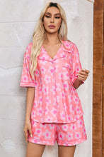 Load image into Gallery viewer, Pocketed Flower Half Sleeve Top and Shorts Lounge Set