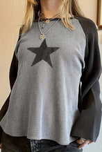 Load image into Gallery viewer, Star Round Neck Raglan Sleeve Top