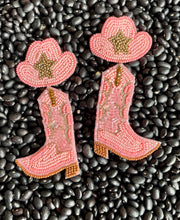 Load image into Gallery viewer, Cowgirl Seed Bead Earrings