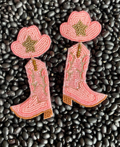 Cowgirl Seed Bead Earrings