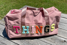 Load image into Gallery viewer, Chenille Letter Duffel Bags