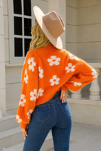Load image into Gallery viewer, Floral Open Front Fuzzy Cardigan