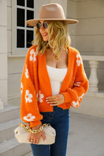 Load image into Gallery viewer, Floral Open Front Fuzzy Cardigan