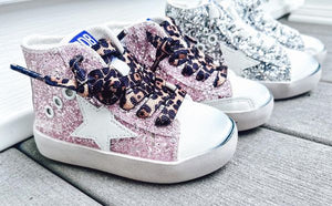 rts: High Top Star Sparkle and Leopard Tennis Shoe (high quality)*