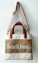 Load image into Gallery viewer, RTS Forever3am Jute and Vegan Leather Standing Tote