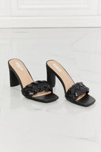 Load image into Gallery viewer, MMShoes Top of the World Braided Block Heel Sandals in Black